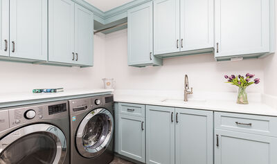 Custom Laundry Cabinets Offer Ample Storage